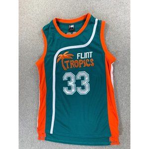 Flint Tropics Jackie Moon Semi-Pro‎ Basketball Jersey (#33) Men's Small - Teal